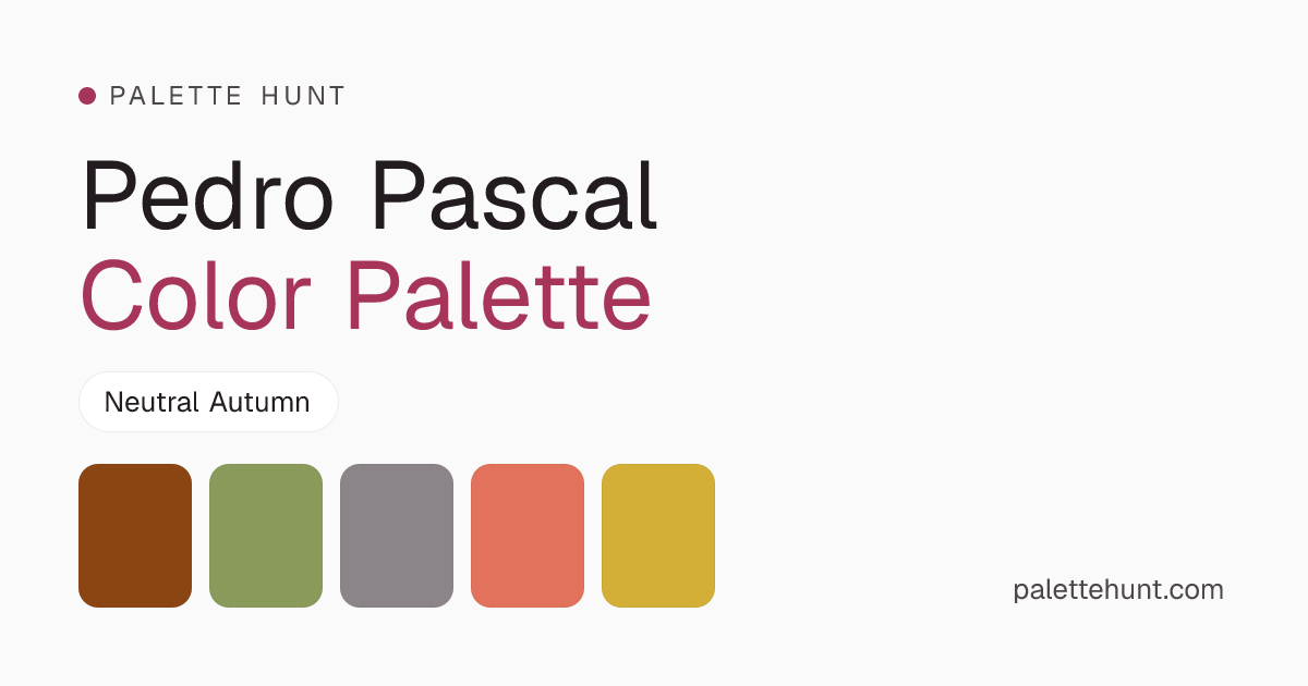 Pedro Pascal Color Analysis & Color Palette
