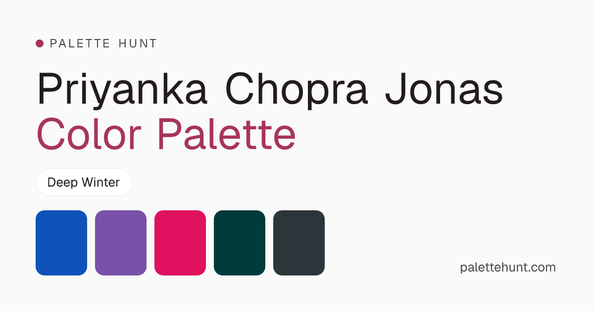 Priyanka Chopra Jonas Color Analysis & Color Palette