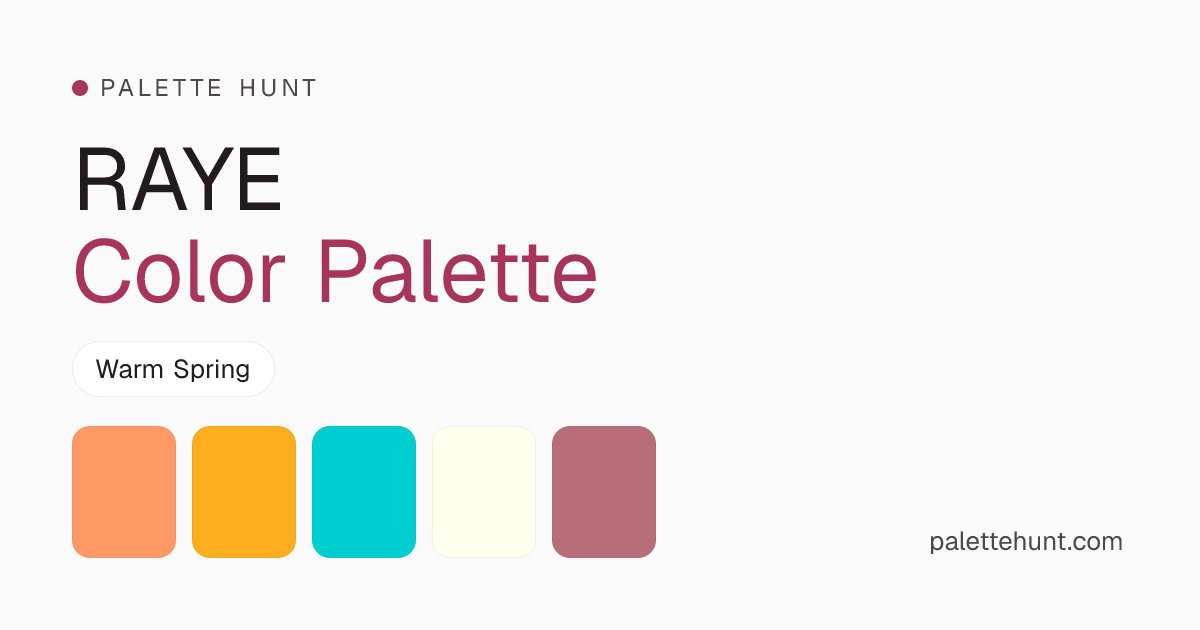 RAYE Color Analysis & Color Palette