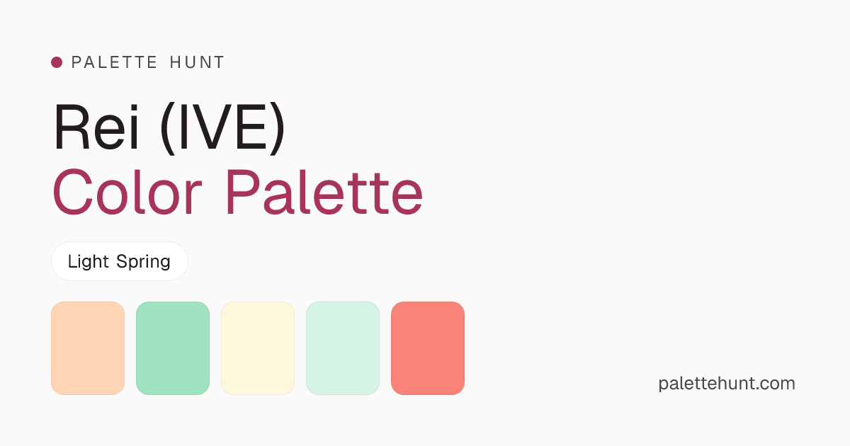 Rei (IVE) Color Analysis & Color Palette