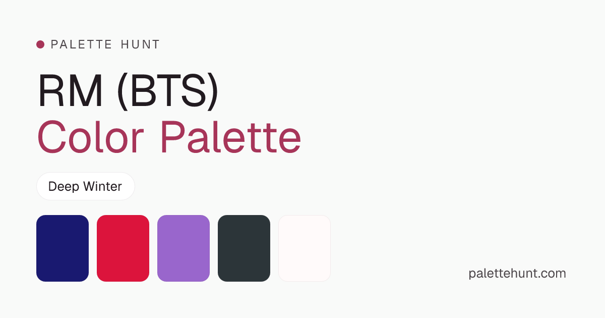 RM (BTS) Color Analysis & Color Palette