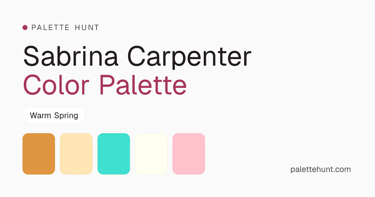 Sabrina Carpenter Color Analysis & Color Palette