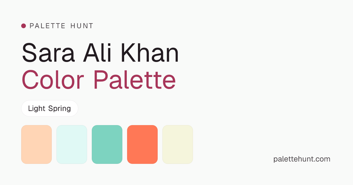 Sara Ali Khan Color Analysis & Color Palette