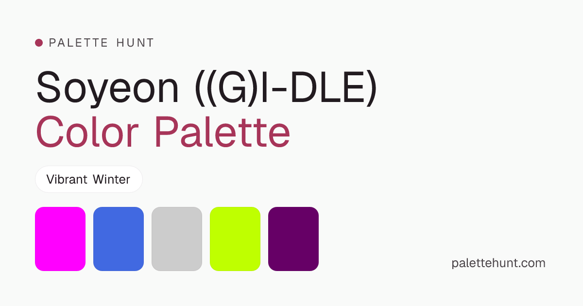 Soyeon ((G)I-DLE) Color Analysis & Color Palette