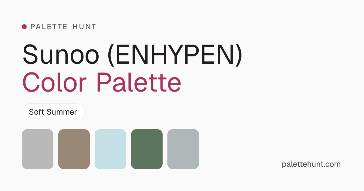 Sunoo (ENHYPEN) Color Analysis & Color Palette