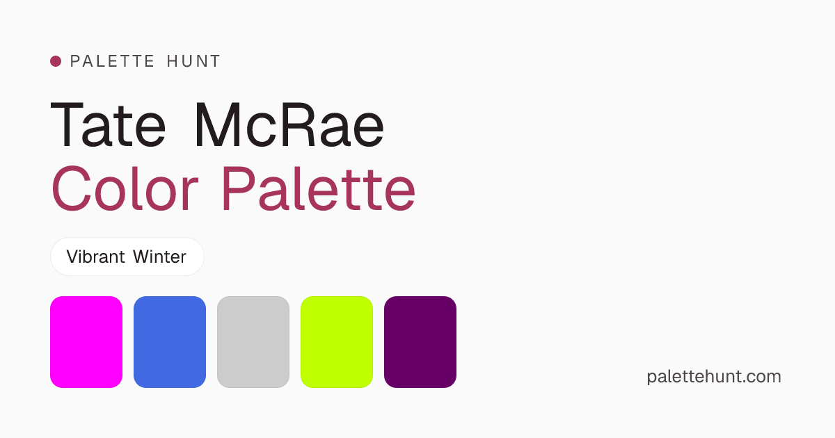 Tate McRae Color Analysis & Color Palette