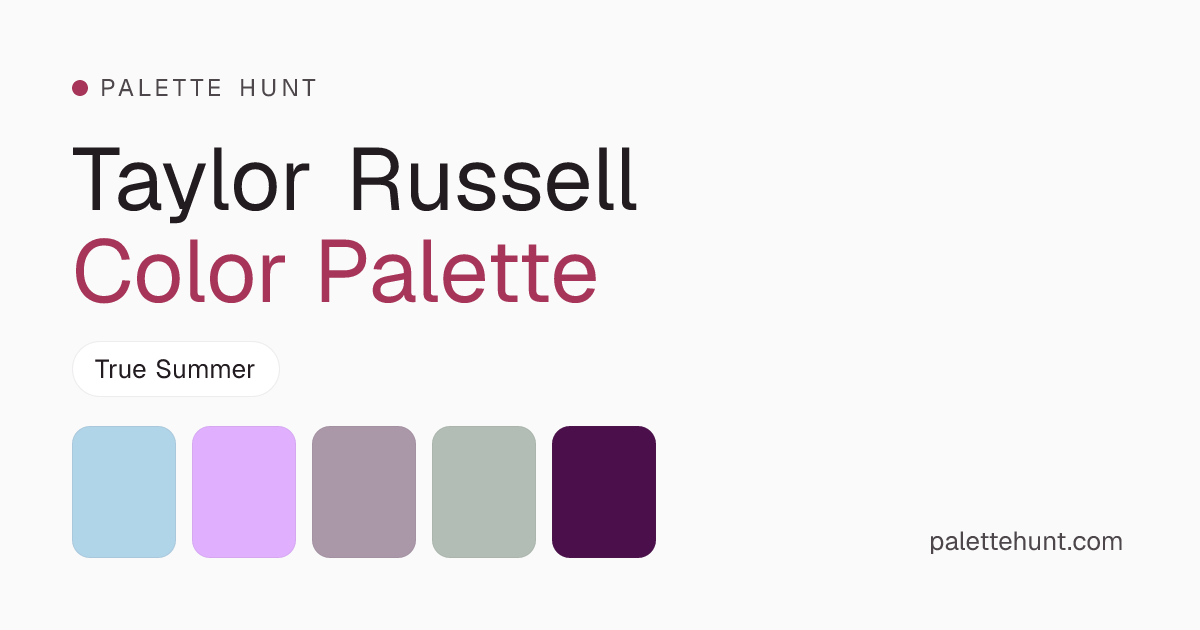 Taylor Russell Color Analysis & Color Palette | Palette Hunt