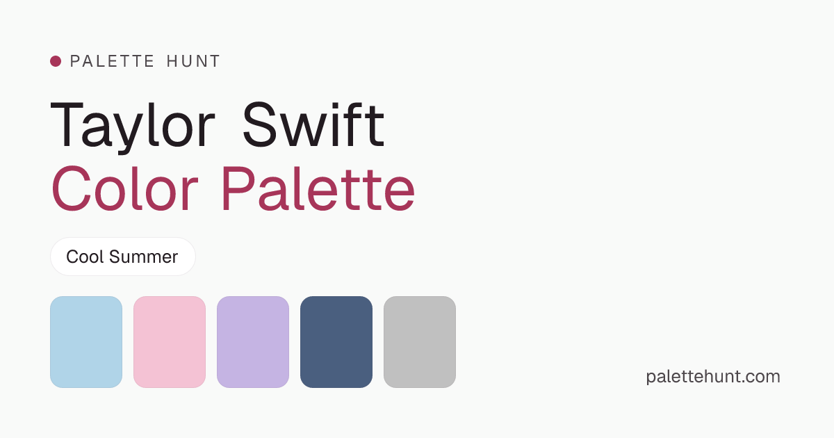 Taylor Swift Color Analysis & Color Palette | Palette Hunt