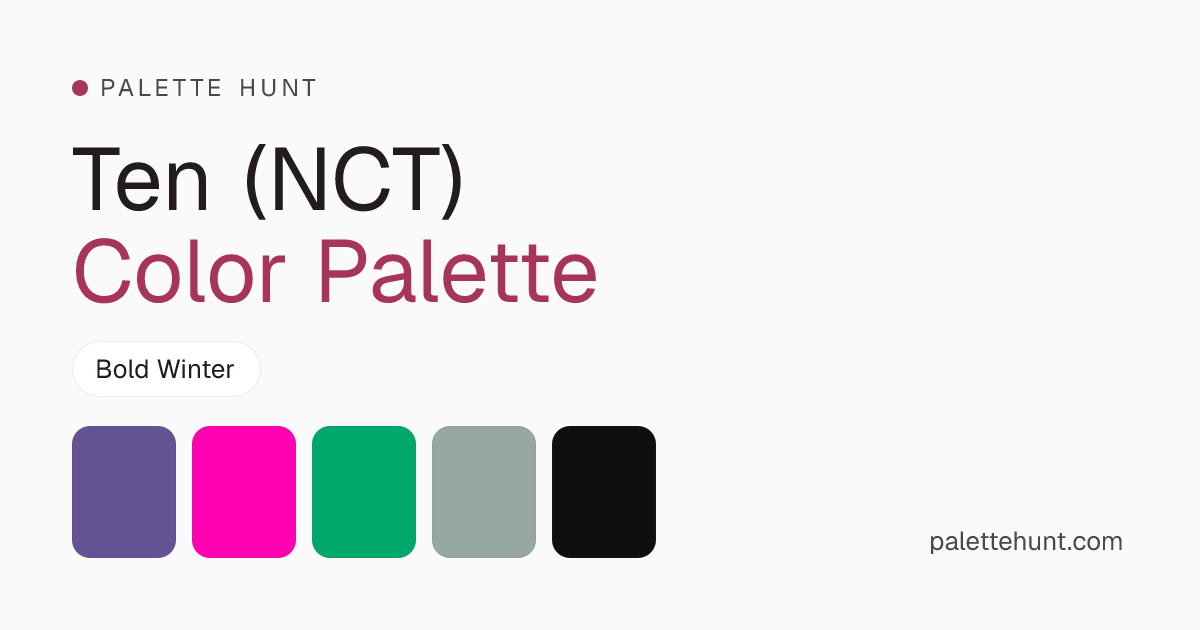 Ten (NCT) Color Analysis & Color Palette