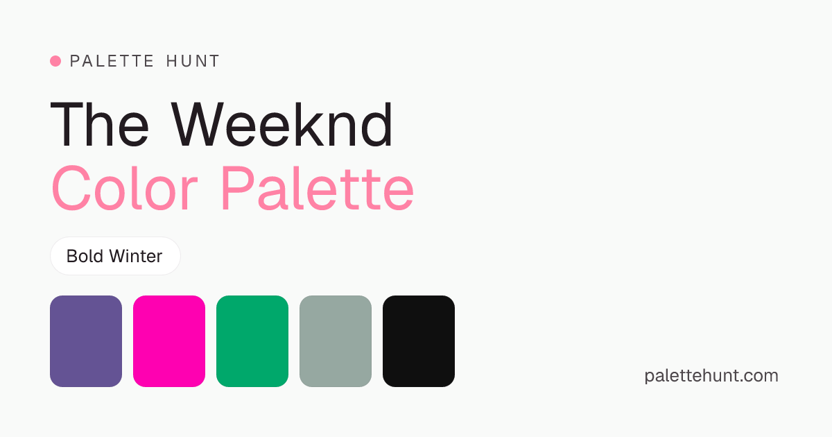 The Weeknd Color Analysis & Color Palette