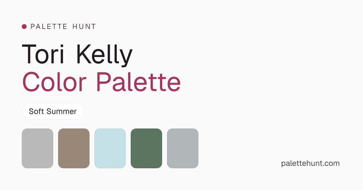 Tori Kelly Color Analysis & Color Palette | Palette Hunt