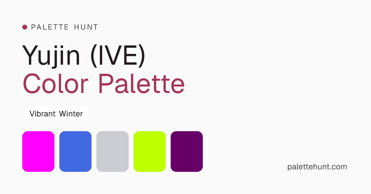 Yujin (IVE) Color Analysis & Color Palette