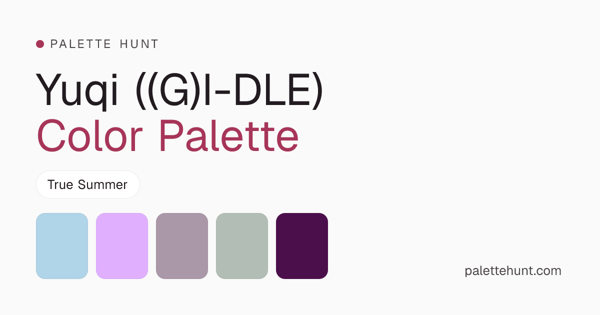 Yuqi ((G)I-DLE) Color Analysis & Color Palette