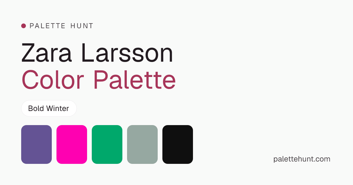 Zara Larsson Color Analysis & Color Palette