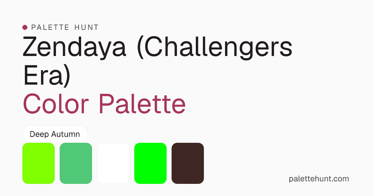 Zendaya (Challengers Era) Color Analysis & Color Palette