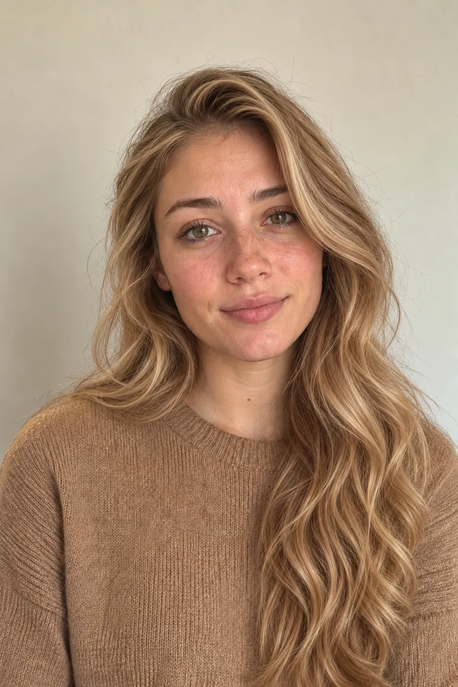 Honey Blonde hair on a woman with light autumn coloring