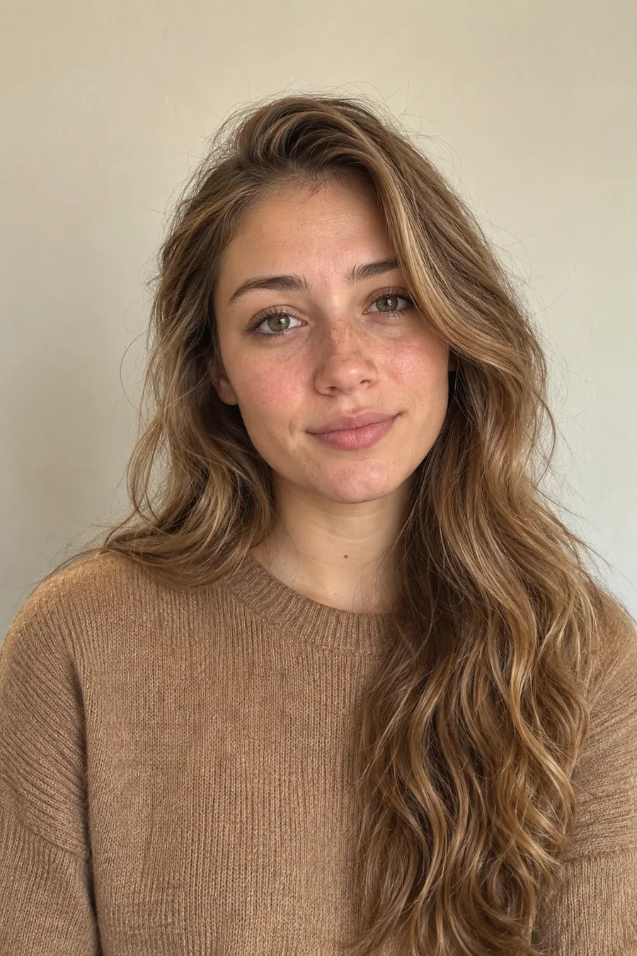 Light Golden Brown hair on a woman with light autumn coloring