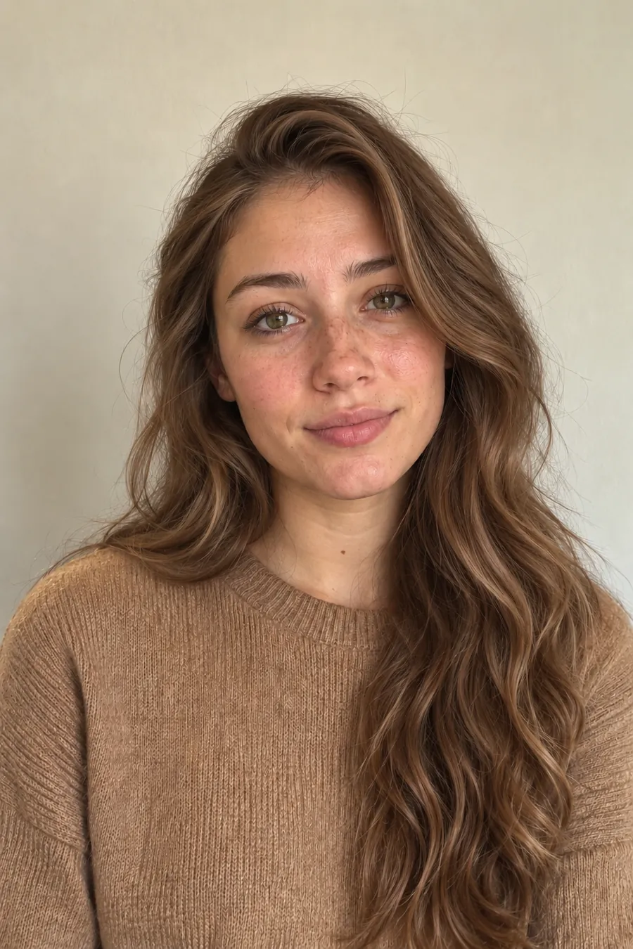 Light Toffee hair on a woman with light autumn coloring