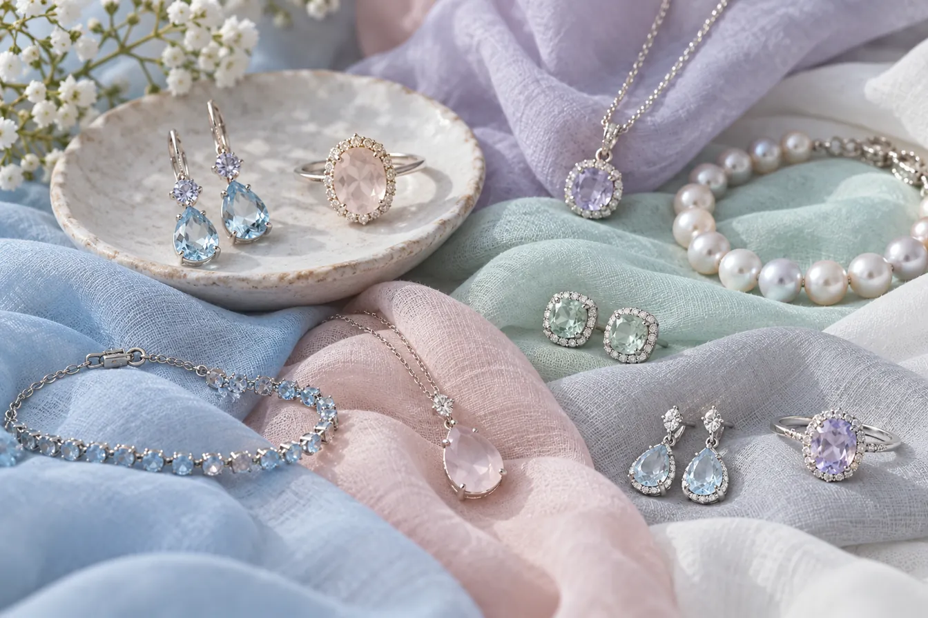 Jewelry and accessories that suit the Light Summer palette