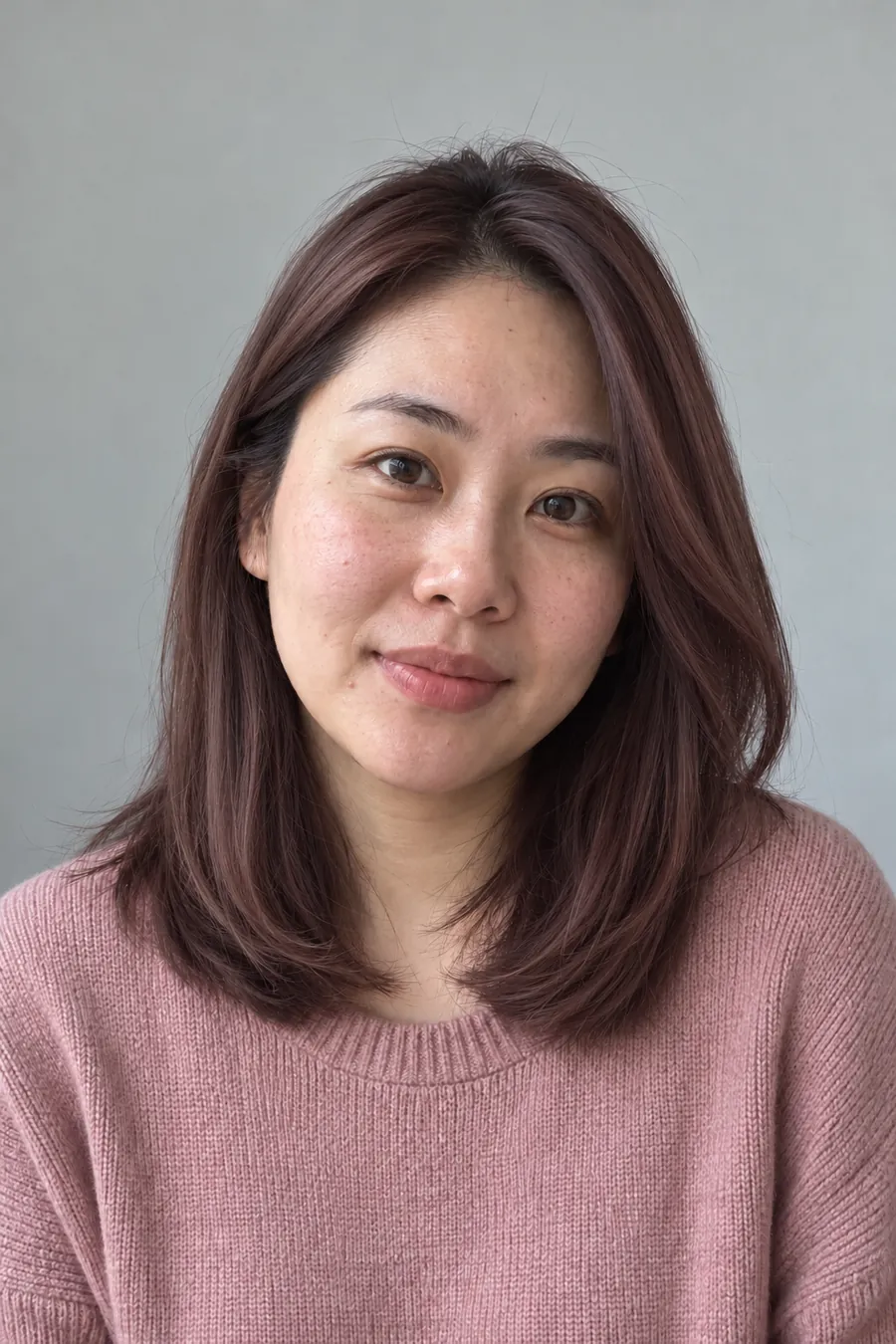 Rose Brown hair on a woman with true summer coloring