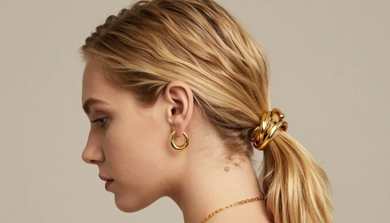 How to wear: Best Accessories for Blonde Hair How to wear best accessories for blonde hair — pairing warm camel, cognac, soft blush nude near the face
