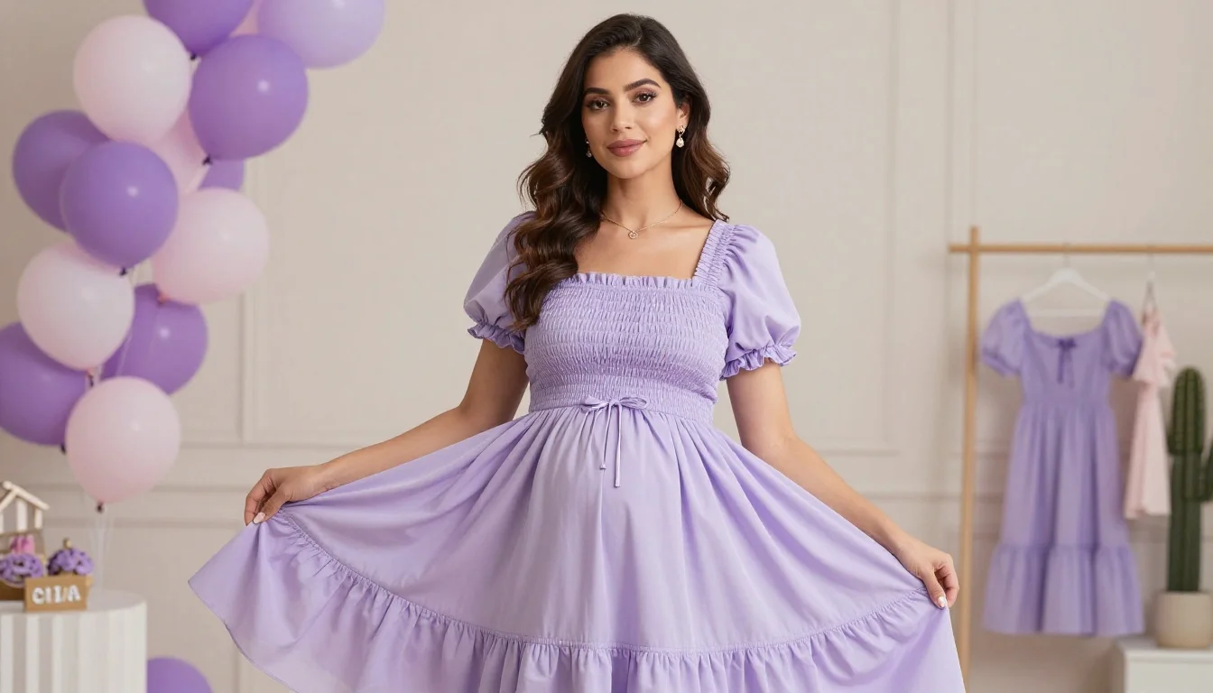 How to wear baby shower outfit colors for cool undertones — pairing soft lavender, light lilac, cool wisteria near the face