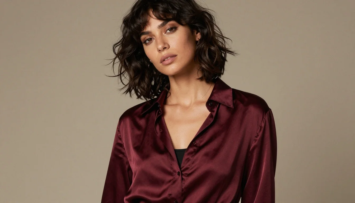 How to wear best blouse colors for deep winter — pairing true black, black with cool cast, very dark charcoal near the face