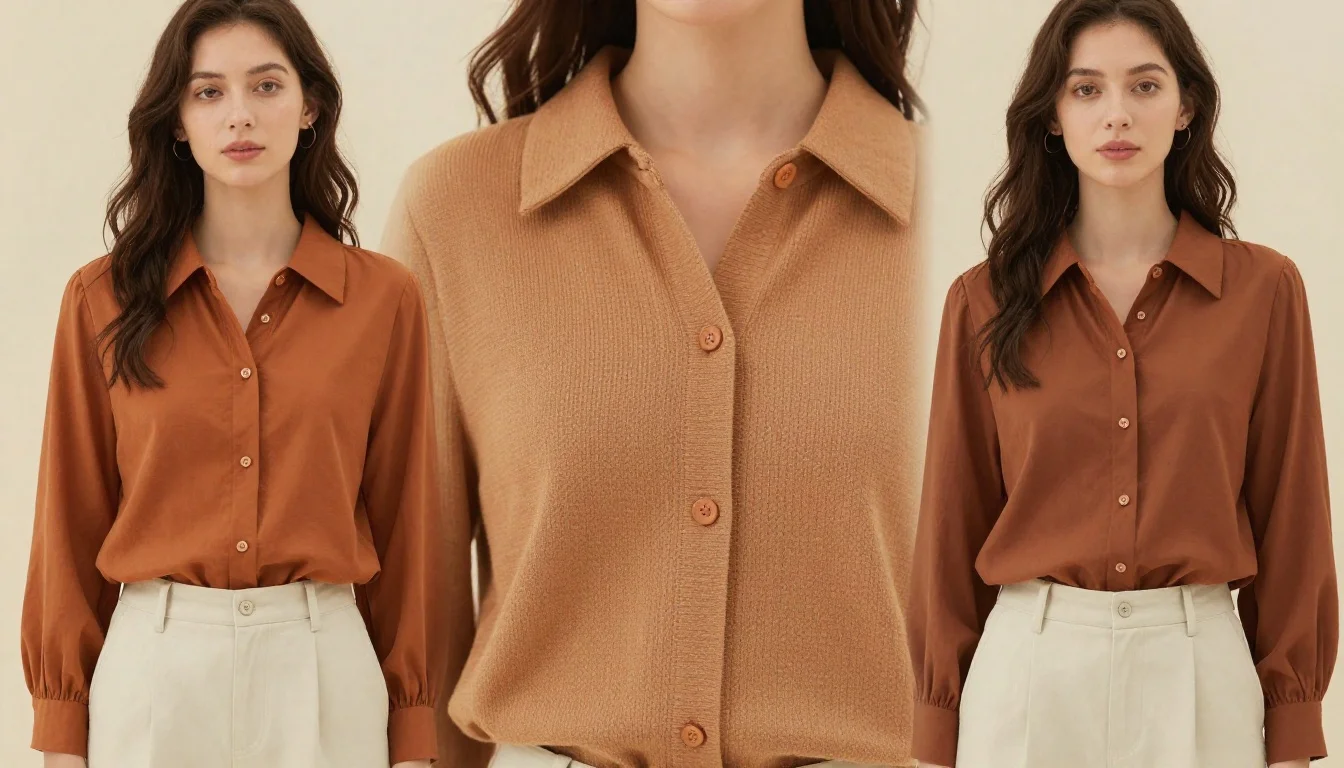 How to wear: Best Blouse Colors for Soft Autumn How to wear best blouse colors for soft autumn — pairing dusty rose, muted blush, warm salmon near the face