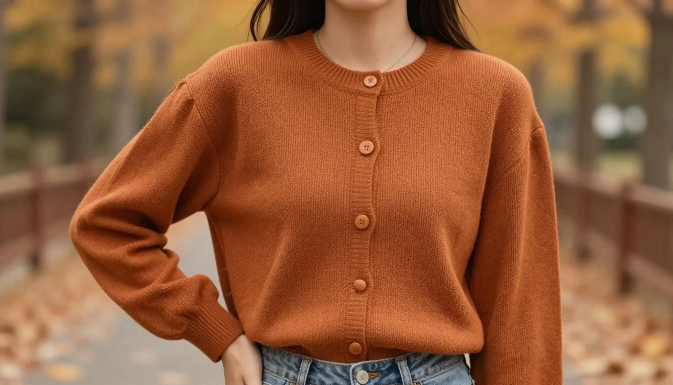 How to wear best blouse colors for warm autumn — pairing rust, terracotta, burnt orange near the face
