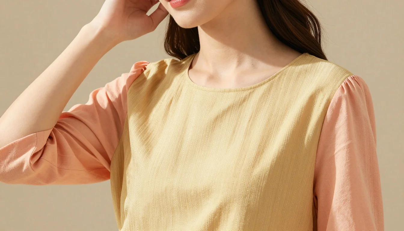 How to wear: Best Blouse Colors for Warm Spring How to wear best blouse colors for warm spring — pairing warm peach, soft apricot, golden peach near the face