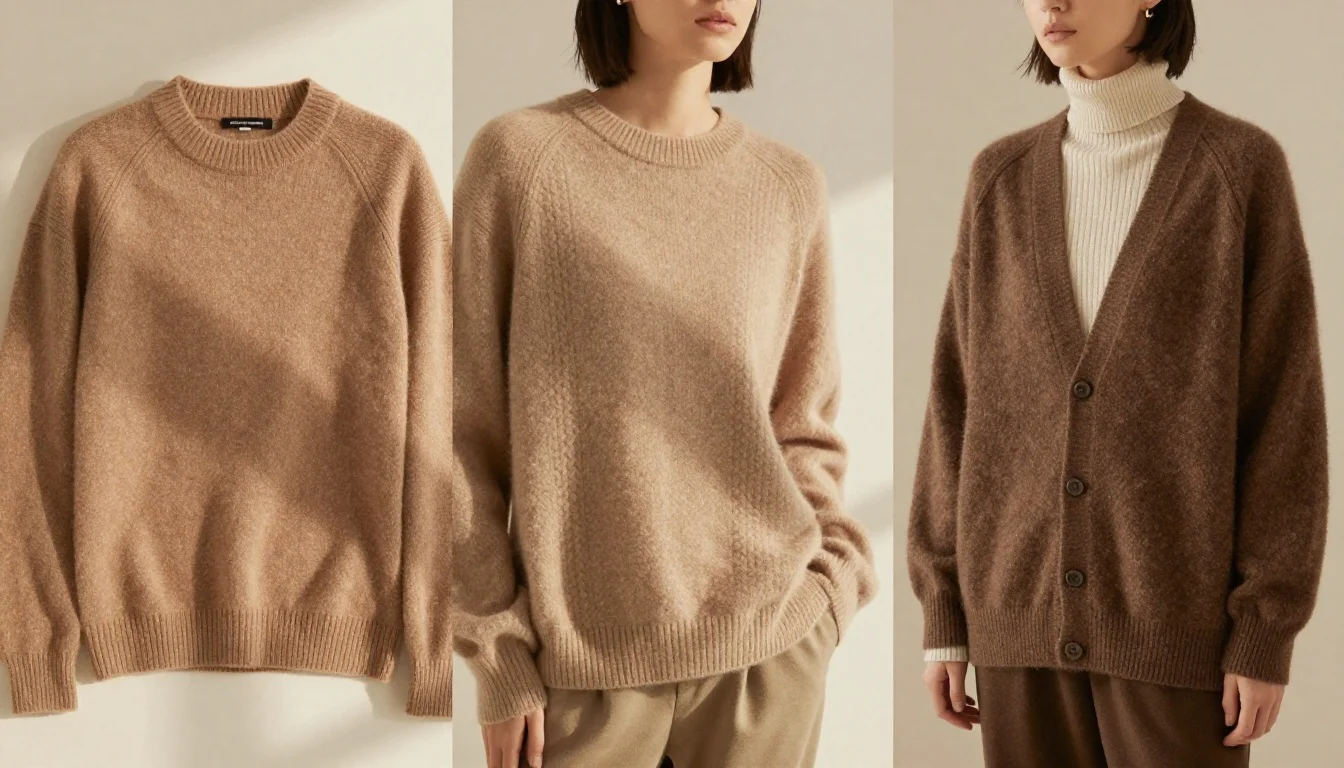 How to wear best cashmere colors for warm undertones — pairing true camel, golden tan, warm biscuit near the face
