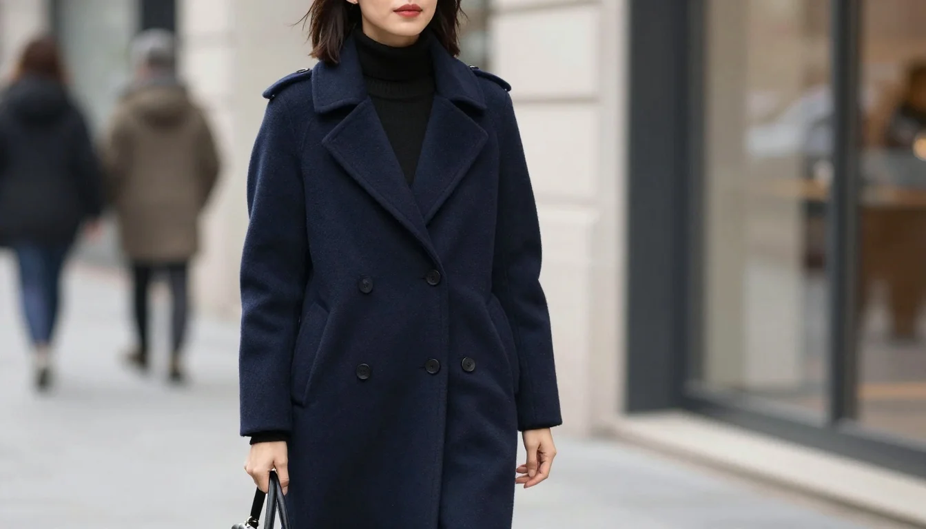 How to wear: Best Coat Color for Cool Undertones | PaletteHunt How to wear best coat color for cool undertones | palettehunt — pairing #1f3a5f, #1a3258, #203e68 near the face
