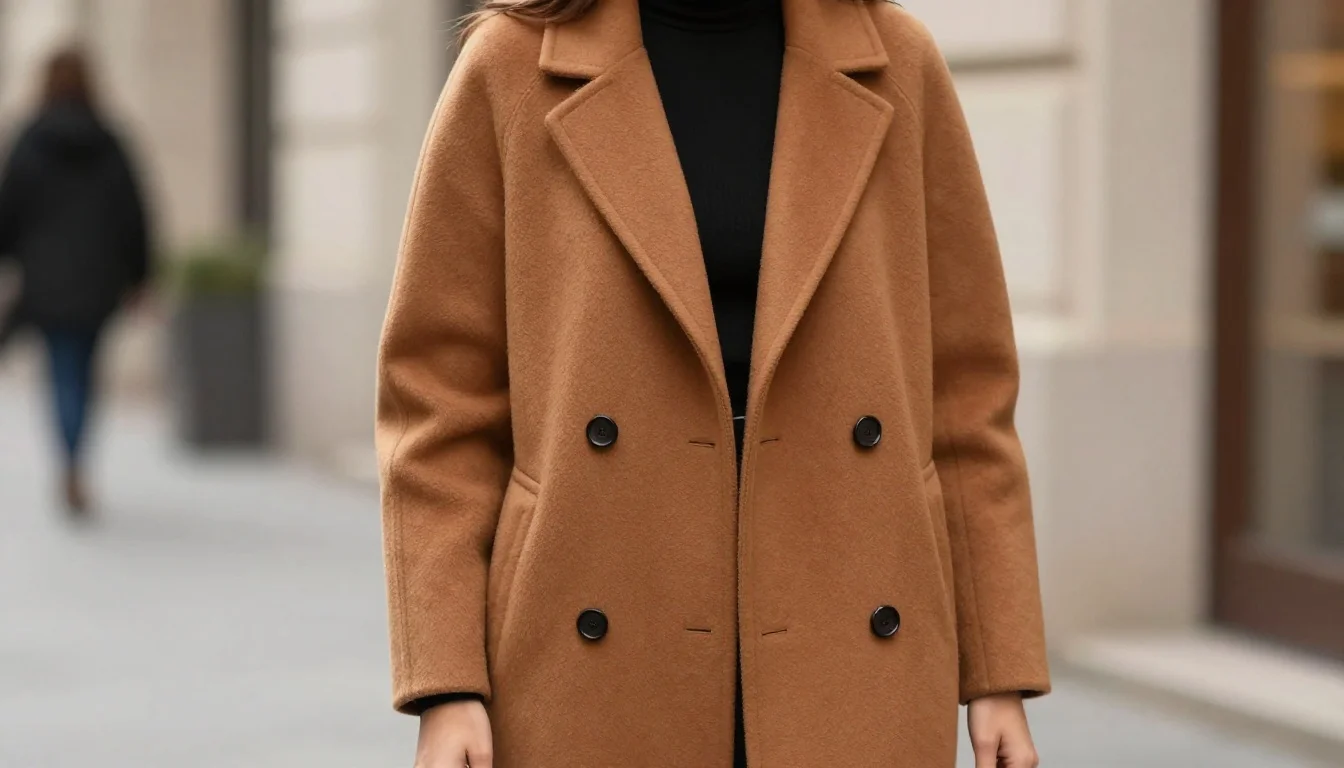 How to wear: Best Coat Color for Warm Undertones | PaletteHunt How to wear best coat color for warm undertones | palettehunt — pairing #c19a6b, #bf9557, #c8a06a near the face