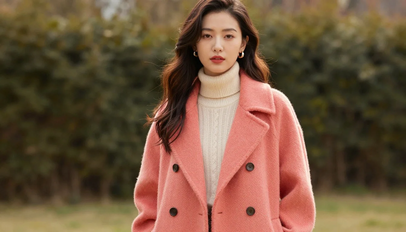 How to wear best coat colors for bright spring — pairing vivid coral, true warm red, clear tomato red near the face