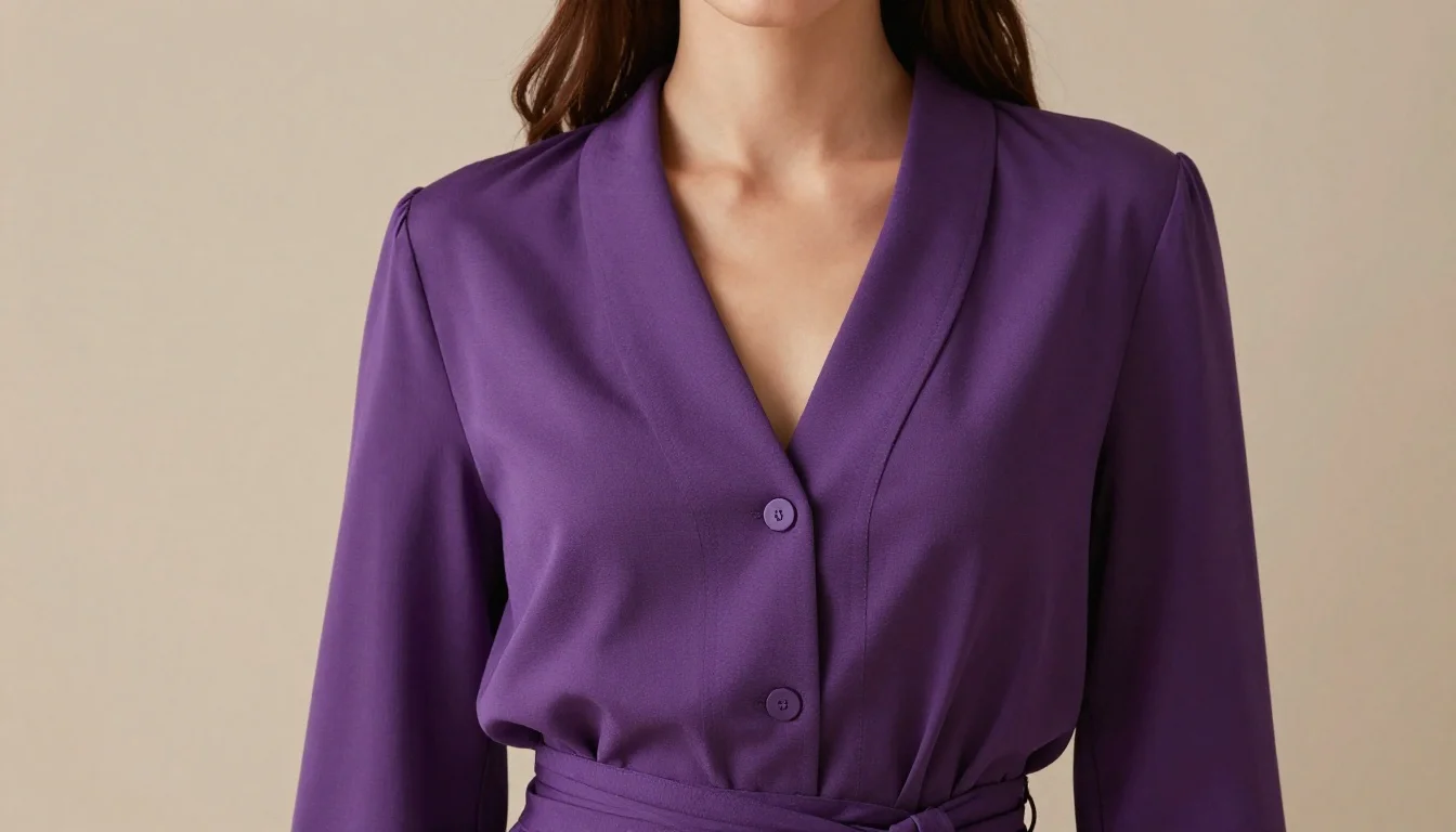 How to wear best colors for amber eyes | make golden eyes stand out — pairing amethyst purple, deep plum, rich violet near the face