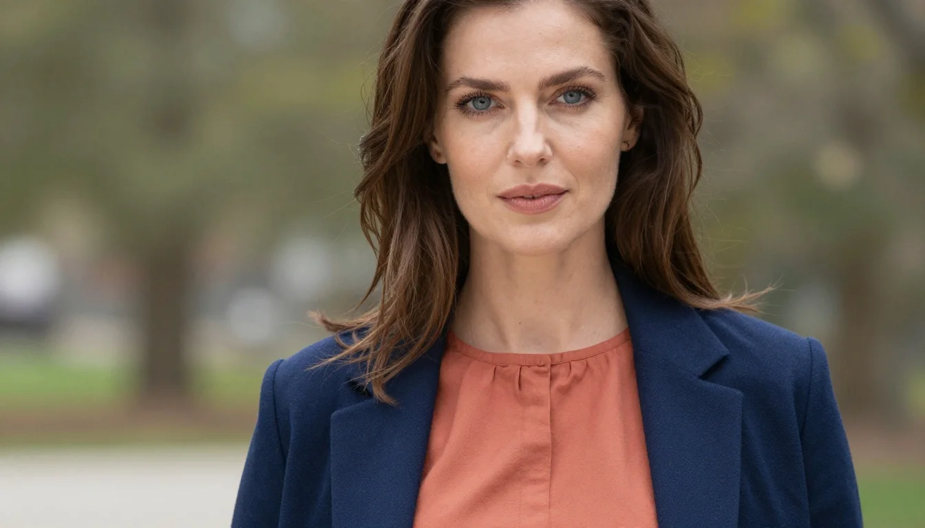 How to wear best colors for brown hair and blue eyes | what to wear — pairing soft terracotta, warm copper, burnt sienna near the face