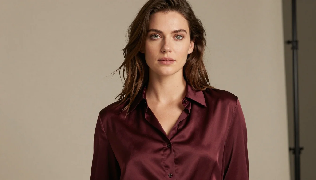 How to wear best colors for brown hair and green eyes — pairing deep burgundy, warm wine, rich claret near the face