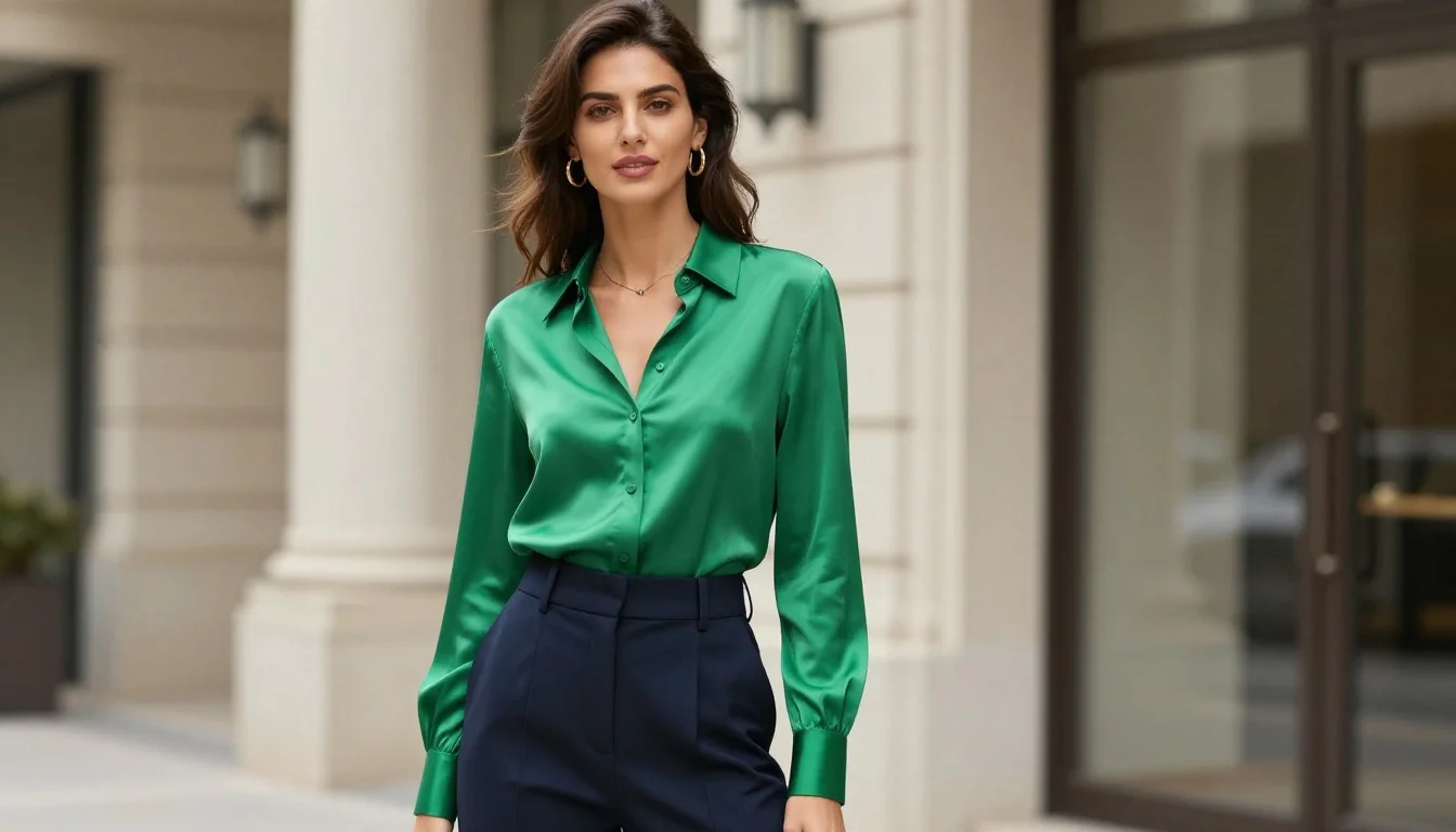 How to wear: Best Colors for Brunettes | What Colors Suit Dark Hair How to wear best colors for brunettes | what colors suit dark hair — pairing off-white, warm taupe, chocolate brown near the face