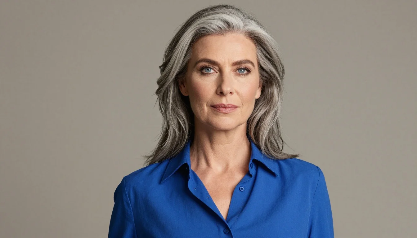 How to wear: Best Colors for Grey Hair and Blue Eyes How to wear best colors for grey hair and blue eyes — pairing vivid sapphire, deep teal, clear cobalt near the face