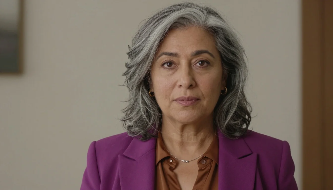 How to wear best colors for grey hair and brown eyes — pairing deep cognac, warm terracotta, rich rust near the face