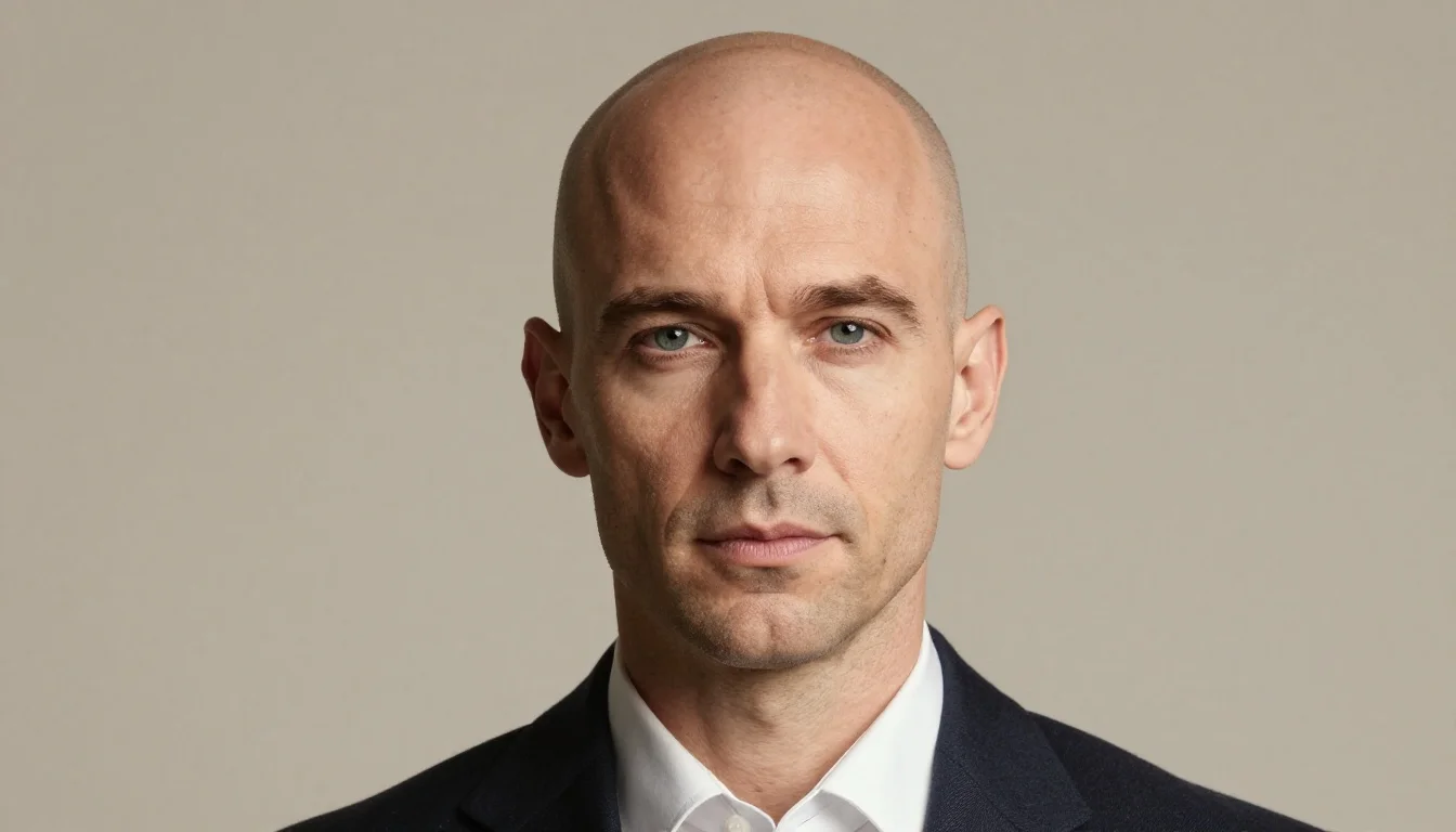 Best Colors for Bald Men | Men's Color Guide Best Colors for Bald Men | Men's Color Guide — flattering shades including bright white, optical white, soft cream, charcoal grey