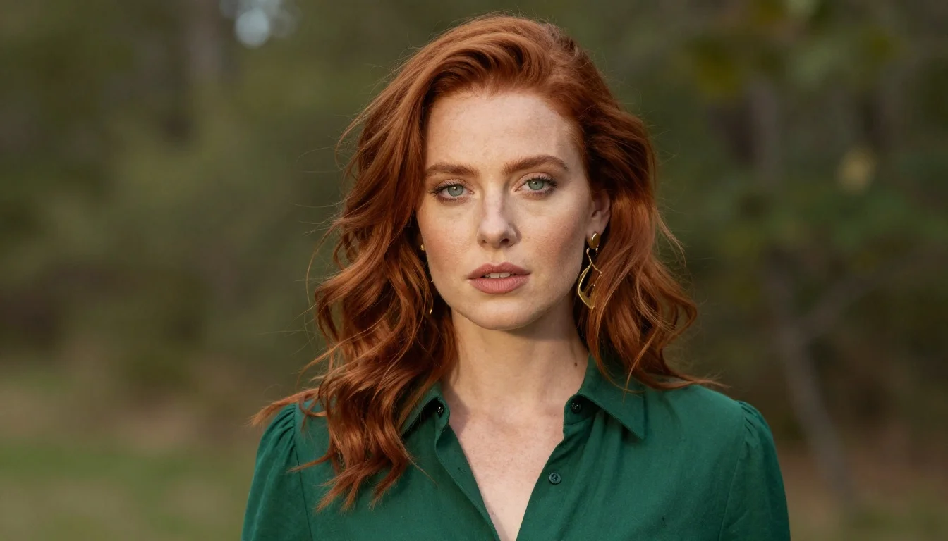 How to wear best colors for red hair with green eyes | rare & striking — pairing forest green, emerald, hunter green near the face