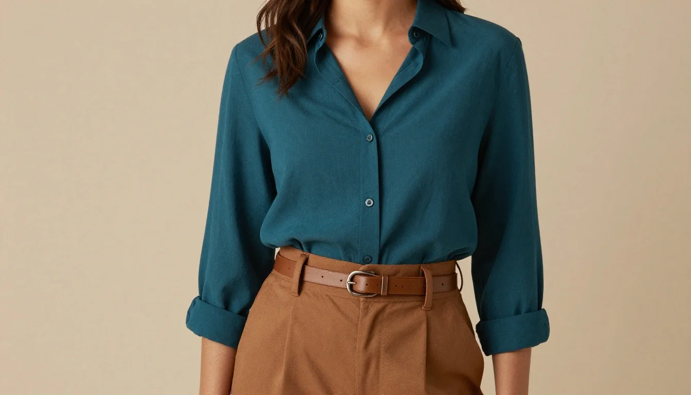How to wear best colors for tan skin and brown eyes | rich & warm style — pairing cognac, deep terracotta, warm rust near the face