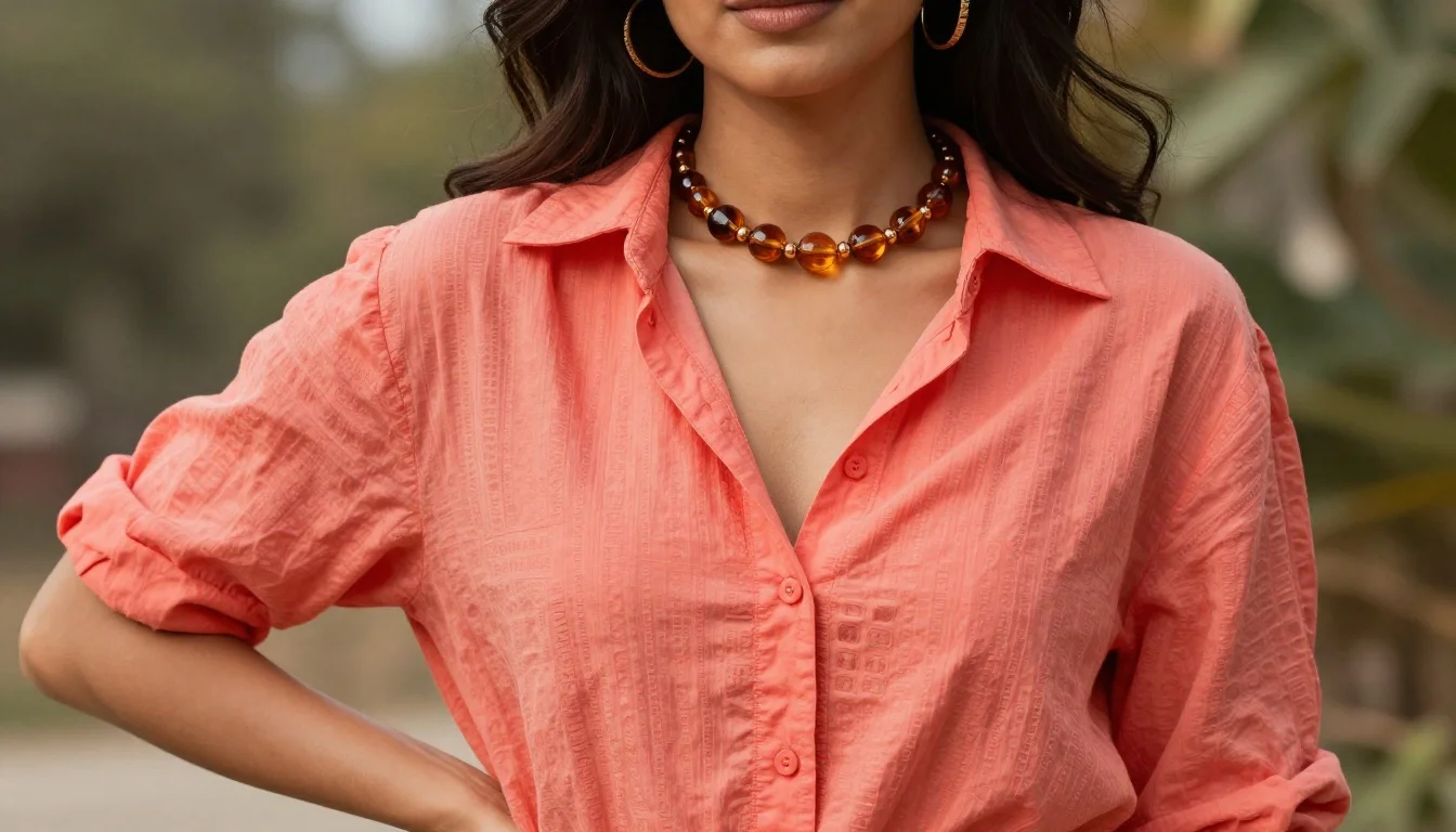 How to wear best colors for tan skin and dark hair | warm & vivid guide — pairing warm amber, burnished copper, caramel near the face