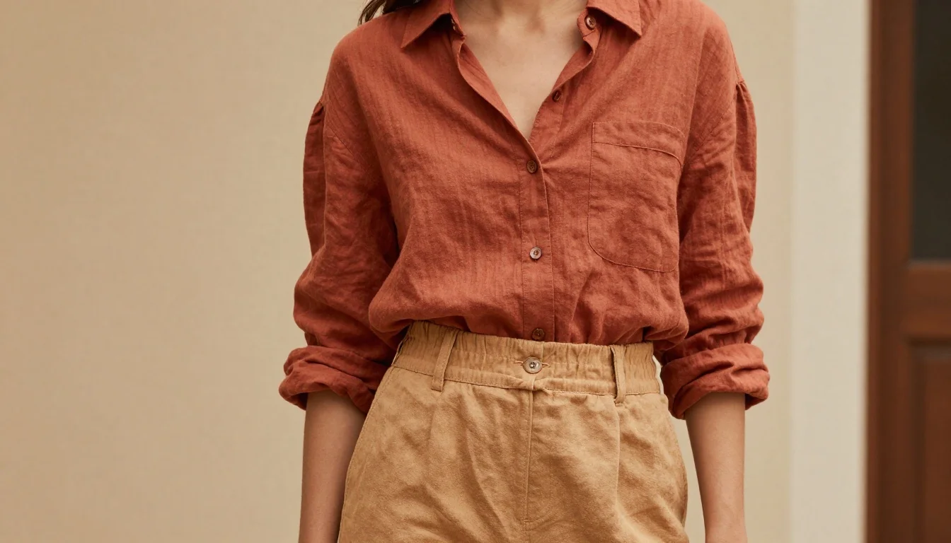 How to wear best linen colors for warm undertones — pairing natural linen, warm ecru, oat near the face