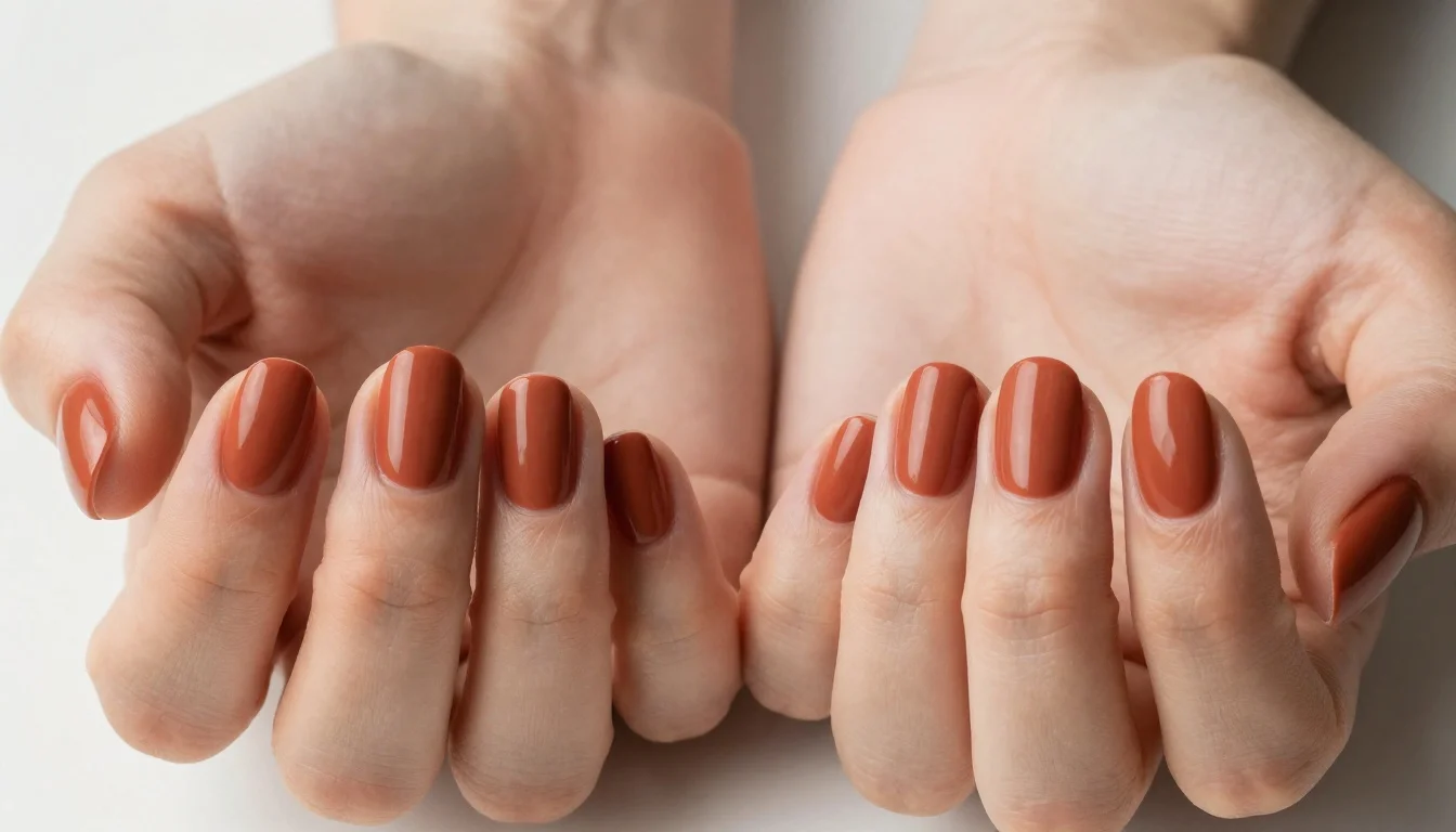 How to wear best nail colors for medium skin — pairing terracotta, burnt sienna, rust near the face