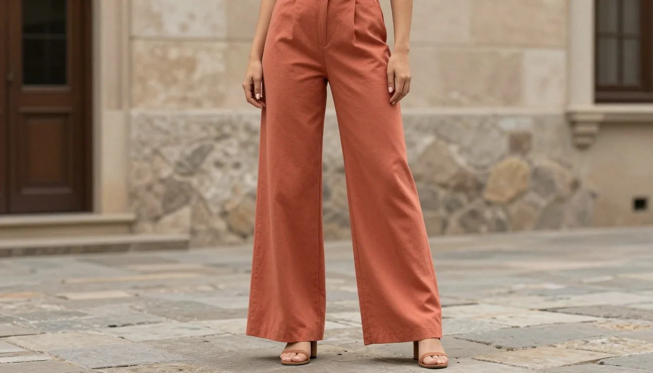 How to wear: Best Pants Colors for Bright Spring How to wear best pants colors for bright spring — pairing clear coral, warm vivid orange, bright warm red near the face