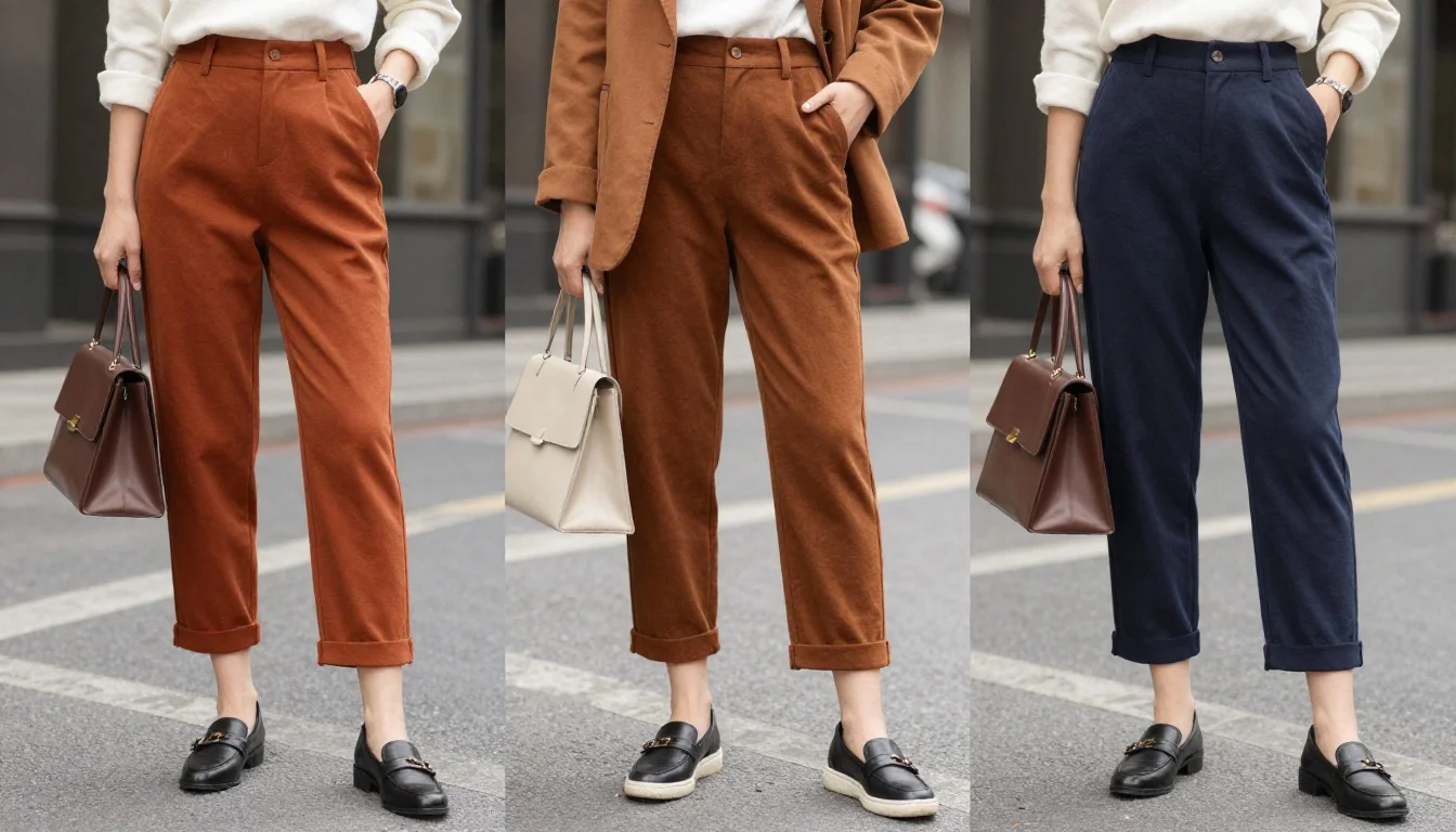 How to wear best pants colors for deep autumn | rich, grounded bottoms — pairing dark chocolate, rich espresso, deep tobacco near the face