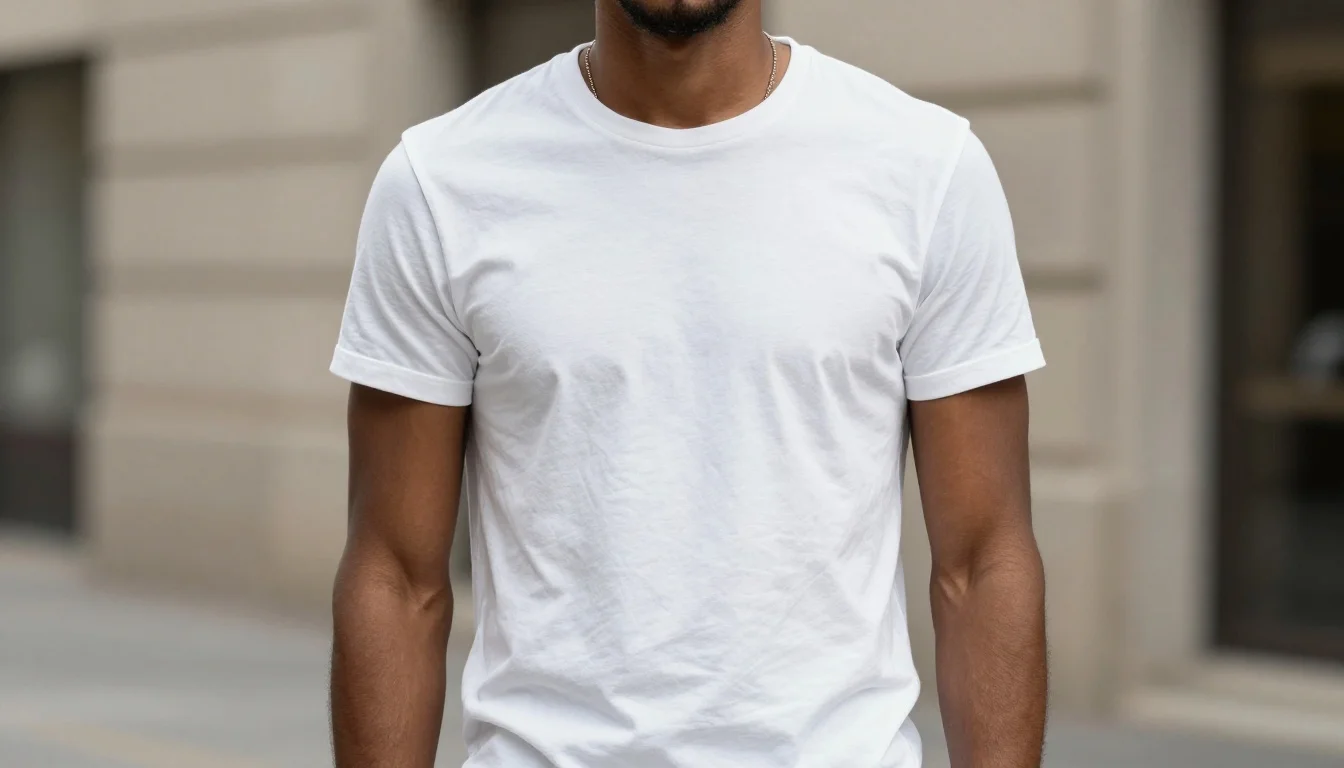 How to wear: Best White T-Shirt Shades for Dark Skin | PaletteHunt How to wear best white t-shirt shades for dark skin | palettehunt — pairing #fffff0, #fffdd0, #faf0dc near the face
