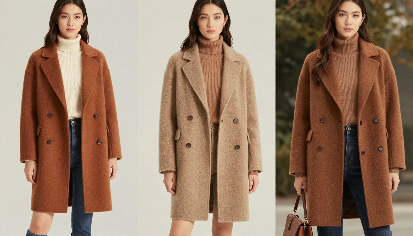 How to wear best wool colors for warm undertones — pairing deep caramel, burnt sienna, warm rust near the face
